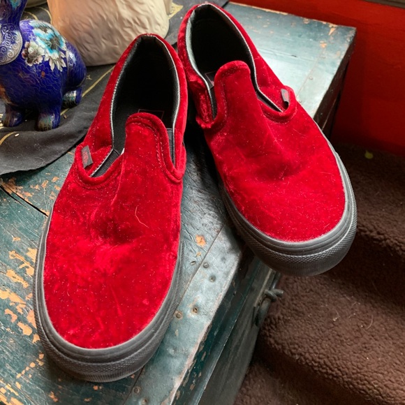 Vans | Shoes | Red Velvet Vans Slip On 